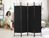 4 Panel Room Divider, Folding Portable Office Walls Dividers with Metal Frame Privacy Screen for Home Office Dorm Separation，Fabric Room Dividers，Room Dividers and Folding Privacy Screens Ckofgdsue