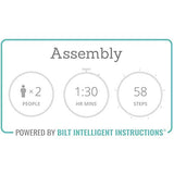 Tvilum Scottsdale 6 Drawer Double Dresser, White High Gloss Tvilum