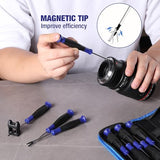 WORKPRO 10-Piece Precision Screwdriver Set with Pouch, Phillips, Slotted, Torx Star, Magnetic Screwdriver Repair Tool Kit, Non-Slip Grip, for Eyeglass, Watch, Computer, Laptop, Phone WORKPRO