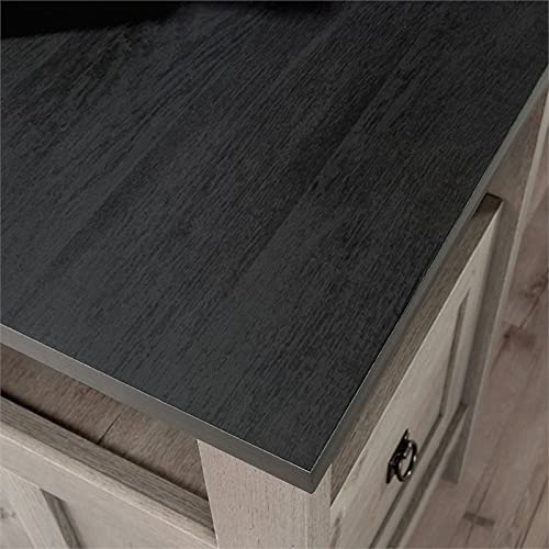 Sauder August Hill L-Shaped Home Office Desk, L: 59.06" x W: 58.74" x H: 29.25", Mystic Oak finish Sauder