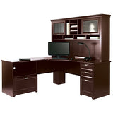 Realspace® Magellan Performance 71"W L-Shape Corner Desk, Cherry Realspace