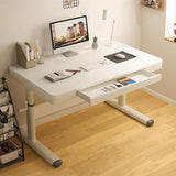 VyhPJg Ergonomic Workstation, Height Adjustable Computer Desk, Manual Crank Standing Desk with Drawer, Sit-Stand Study Desk for Bedroom, Living Room, Office(39.4x23.6in) VyhPJg