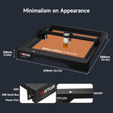 Ortur Laser Master 3 LE 5,000mW Laser Engraving Machine, 0.09×0.15mm Spot Laser Cutter and Engraver for Wood Leather Acrylic, Support APP Control, Engraving Area 15.7''x15.7'', Class 4 Ortur