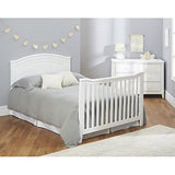 Sorelle Furniture Berkley Round Top Crib, Classic 4-in-1 Convertible Crib, Made of Wood, Non-Toxic Finish, Wooden Baby Bed, Toddler Bed, Child’s Daybed and Full-Size Bed, Nursery Furniture-White SORELLE FURNITURE