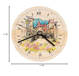US Stock 20pcs Wooden Wall Clock 11.8 inch Sublimation Round Wall Clock Blanks Wood Clocks for Living Room DIY Sublimation Heat Press Printing CALCA