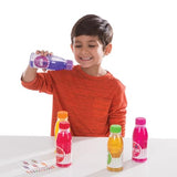 Melissa & Doug Tip & Sip Toy Juice Bottles and Activity Card (6 Pcs) - Pretend Play Food Set, Play Kitchen Food For Ages 3+ Melissa & Doug