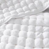WDCOZY White Queen Size Quilt Bedding Sets with Pillow Shams, Lightweight Soft Bedspread Coverlet, Quilted Blanket Thin Comforter Bed Cover, All Season Summer Spring, 3 Pieces, 90x90 inches WDCOZY
