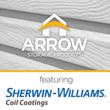 Arrow Select 10' x 4' Outdoor Lockable Steel Storage Shed Building, Flute Grey Arrow