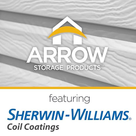 Arrow Select 10' x 4' Outdoor Lockable Steel Storage Shed Building, Flute Grey Arrow