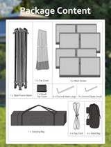 Hipicute 13 X 13FT Pop Up Gazebo, Canopy Tent, Gazebos on Clearance,Patio Folding Canopy with Mosquito Netting - Backyard Tent for Party, Wedding,Outdoor Dining, Patio, Backyard(Light Blue+Light Grey) Hipicute