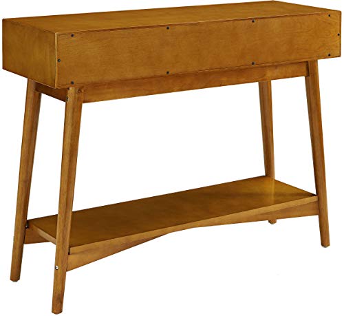 Crosley Furniture Landon Sofa Console Table with Drawers and Shelf for Hall, Entryway, or Living Room, Acorn Crosley Furniture