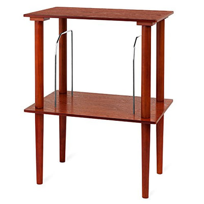 Victrola Wooden Record Stand – Companion Piece for Victrola Music Centre, Holds Over 50 Vinyl Records, Elegant Real Wood Construction, No-Tool Assembly (Mahogany)