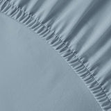 LANE LINEN 100% Organic Cotton Fitted Sheet Queen Size - 3 Pc Set (1 Fitted Sheet, 2 Pillowcases), Percale Weave, Soft, Breathable, Fits Mattress Upto 15" Deep - French Blue (No Flat Sheet) LANE LINEN