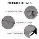 EBELLO Convertible Sleeper Sofa 3 in 1, Chenille Modern L-Shaped Couches for Living Room, Pull Out Sectional Futon Sofa Bed with Storage Space, USB Ports and Cup Holders for Bedroom, Grey EBELLO