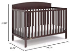 Graco Benton 5-in-1 Convertible Crib (Espresso) – GREENGUARD Gold Certified, Converts from Baby Crib to Toddler Bed, Daybed and Full-Size Bed, Fits Standard Full-Size Crib Mattress Graco