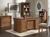 Sauder Palladia Executive Desk, 29.5"D x 65.1"W x 29.61"H, Vintage Oak finish Sauder