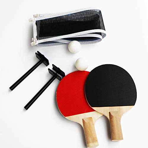 Spartan 6-ft Pool Table with Table Tennis Top - Black with Red Felt Hathaway