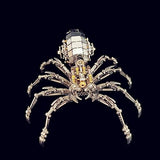 KonHaovF Spider 3D Metal Puzzles for Adults with Light, DIY 3D Metal Model Kits to Build for Adults with Tool, Desktop Model Kits Building Toys for Teens
