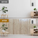 192" x 48" Natural Bamboo Wall Panel - Flexible Renewable Wainscoting for Interior Decor, Room Divider & Ceiling Tiles - Living Room, Bedroom, Office, Kitchen Island Decor bajingshanhu