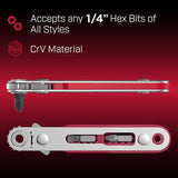 Bates- Mini Ratchet Wrench Screwdriver, 1/4" Magnetic 90 Degree Screwdriver, Low Profile Ratchet, Right Angle Screwdriver Low Profile Screwdriver, Small Ratchet, Angled Screwdriver for Tight Spaces Bates Choice