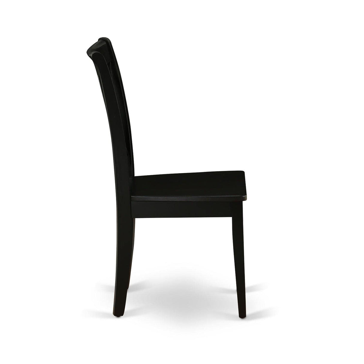East West Furniture CLC-BLK-W Clarksville Dining Chairs - Double Cross Back Wooden Seat Chairs, Set of 2, Black East West Furniture