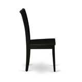 East West Furniture CLC-BLK-W Clarksville Dining Chairs - Double Cross Back Wooden Seat Chairs, Set of 2, Black East West Furniture