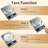 BakFee Food Scale, 33lb Digital Kitchen Scale with Stainless Steel & Tempered Glass, USB Rechargeable, 1g/0.05oz Precise Weighing, Splash-Resistant and Sturdy Surface, for Cooking, Baking, Weight Loss