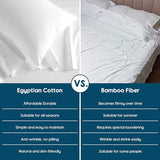 SONORO KATE 100% Egyptian Cotton Sheets - 800 Thread Count, 5-Star Hotel Sateen Weave Bed Sheets, Cooling, Soft & Breathable Bed Sheets Set, Fits 16" Deep Pocket - 4 PC (White,King) SONORO KATE