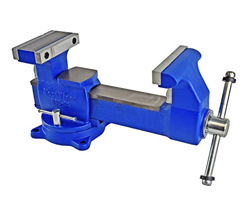 Yost Vises 855-D2 Industrial Grade Reversible Vise, 5.5", Blue - WoodArtSupply