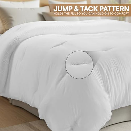 Utopia Bedding Comforters Twin Size, All Season Duvet Insert, Down Alternative Twin Comforter with Corner Tabs, Machine Washable Bed Comforter 64 x 88 Inches (White) Utopia Bedding