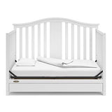 Graco Solano 4-in-1 Convertible Crib with Drawer Combo (White) – GREENGUARD Gold Certified, Includes Full-Size Nursery Storage Drawer, Converts to Toddler Bed and Full-Size Bed Graco