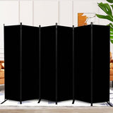 Room Divider and Folding Privacy Screens 6 Panel, 11 Ft Wide Room Partitions Dividers, Portable Room Divider Screen for Room Separtition, Folding Wall Dividers for Rooms, Office, Bedroom, Studio Black HOMSCREENER