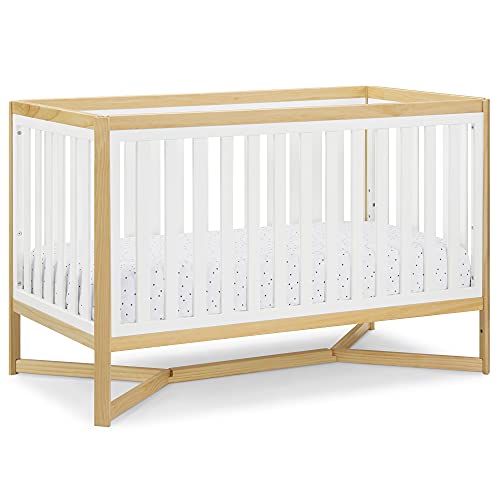 Delta Children Tribeca 4-in-1 Baby Convertible Crib, Bianca White/Natural Delta Children