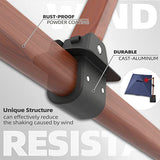 PURPLE LEAF 10' X 13' Double Top Deluxe Wood Pattern Rectangle Patio Umbrella Offset Hanging Umbrella Outdoor Market Umbrella Garden Umbrella, Navy Blue PURPLE LEAF