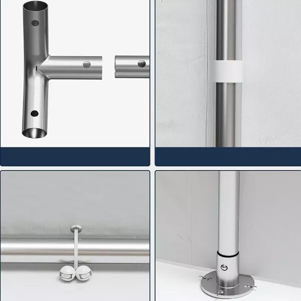 IDEALHOUSE 10x20ft Heavy Duty Carport with Roll-Up Windows - Portable Garage with Removable Sidewalls & Doors, All-Season Tarp Shelter for Cars, Trucks, Boats & Motorcycles (White) IDEALHOUSE