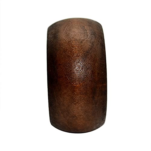 Handmade Ethnic Wood Cuff Bracelet Natural Wooden Large Bangles Round DIY Natural Wooden Chunky Bracelet Simple Engraved Geometric Braid Woven Bangle for Women Girl Jewelry-Round Shape Caiyao