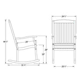 Cambridge Casual Arie Patio Porch Rocking Chair for Outdoor, Single Item/Natural Teak Cambridge Casual