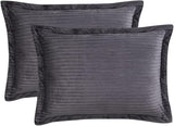 Hearth & Harbor Premium Flannel Duvet Cover Set - 3 PC Reversible Full Comforter Cover Set with Microfiber Back - 1 Velvet Duvet Cover Full & 2 Pillow Shams 80 x 90 inches - Charcoal Gray Hearth & Harbor