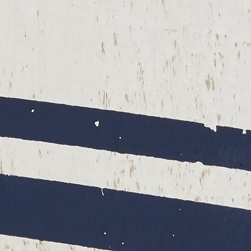 Deco 79 Wood Buoy Handmade Decorative Sculpture Home Decor Statues with Rope Accents, Set of 3 Accent Figurines 17", 15", 12"H, White Deco 79