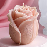 Large Tulip Bud Flower Succulent Leaves Cylinder Molds Silicone Wave Spiral Candle Mold - Silicone Resin Casting Molds for Candle & Resin & Soap Craft Supplies