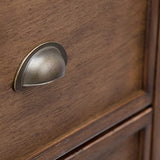 SIMPLIHOME Redmond SOLID WOOD 39 inch Wide Transitional Medium Storage Cabinet in Rustic Natural Aged Brown with 3 Small Drawers, 1 Large Drawer SIMPLIHOME