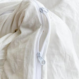 Shabby Chic 3 Pieces Bedding,Vintage Ruffled Full Duvet Cover Set with 2 Layers Ruffles,Soft Brushed Microfiber Set with Zipper Closure,Lightweight Duvet Cover Set-White,Full SOUKECHY