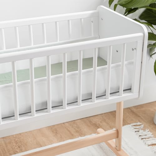 Comfy Cubs Wooden Bedside Bassinet Sleeper - Safe and Stylish Baby Crib - Ideal Baby Sleeper Bed Crib for Newborns and Infants - Perfect Nursery Essentials for Babies Comfy Cubs