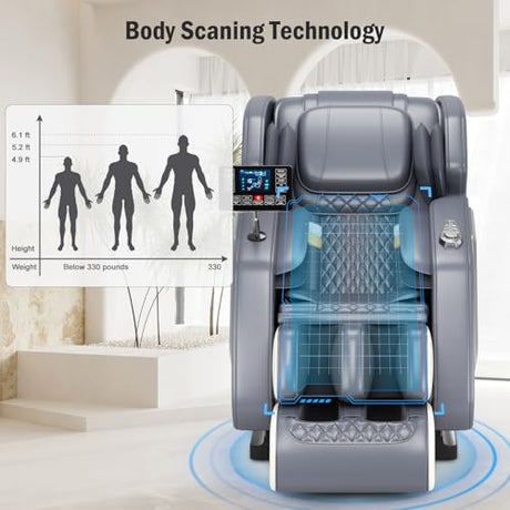 2026 Full Body Massage Chair - Zero Gravity Heated Shiatsu Massage - Lumbar/Calf Heat Relieve Sitting Back Pain, 8 Back Rollers, Extendable Footrest - Relieve Back Pain for Office Workers/Athletes DOVRYTHEN