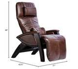 Svago ZGR Plus SV-395 Dual Power Infinite Position Zero Anti Gravity Recliner with Heat and Massage - Chestnut Faux Leat Cozzia