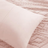 Comfort Spaces Comforter for Queen Size Bed, Geometric Diamond Tufted Boho Comforter Set Queen, All Season Lightweight Bedding Set, Matching Sham, Full/Queen Pink 3 Piece Comfort Spaces