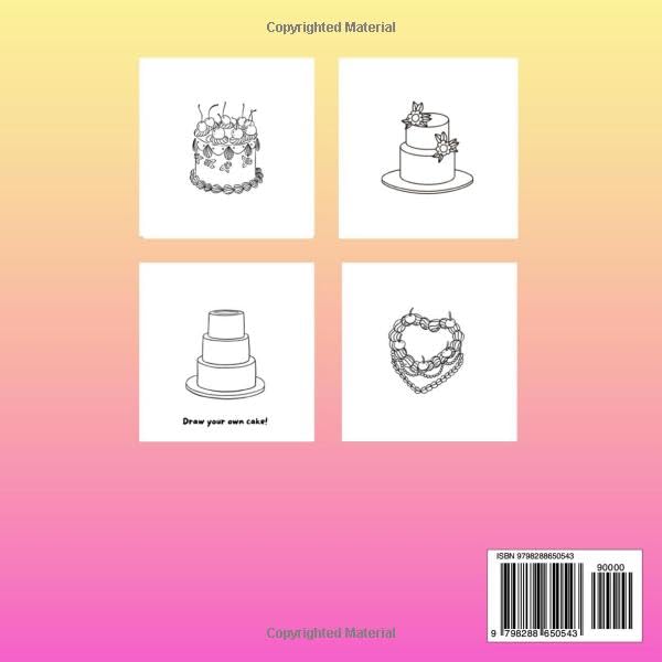 Cake Time: The Ultimate Coloring Book: A Sweet and Silly Cake-Themed Coloring Book for Kids Ages 4–8 WoodArtSupply