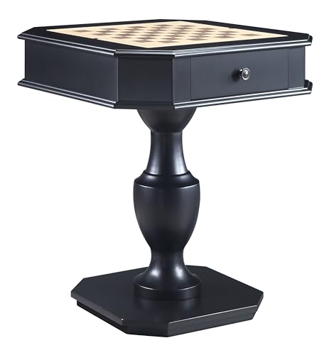 Acme Galini 2-Drawer Wooden Game Table in Black Acme