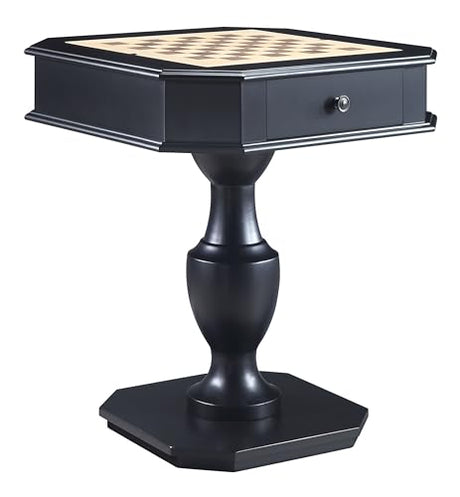 Acme Galini 2-Drawer Wooden Game Table in Black Acme