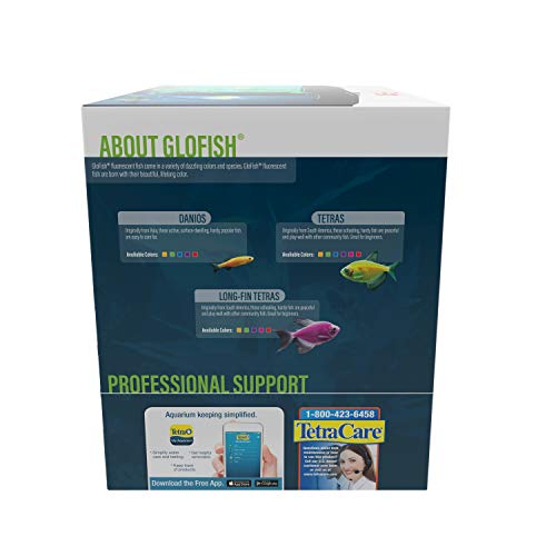 GloFish Crescent Aquarium Kit 5 Gallons, Includes Hidden Blue LED Light And Internal Filter GloFish